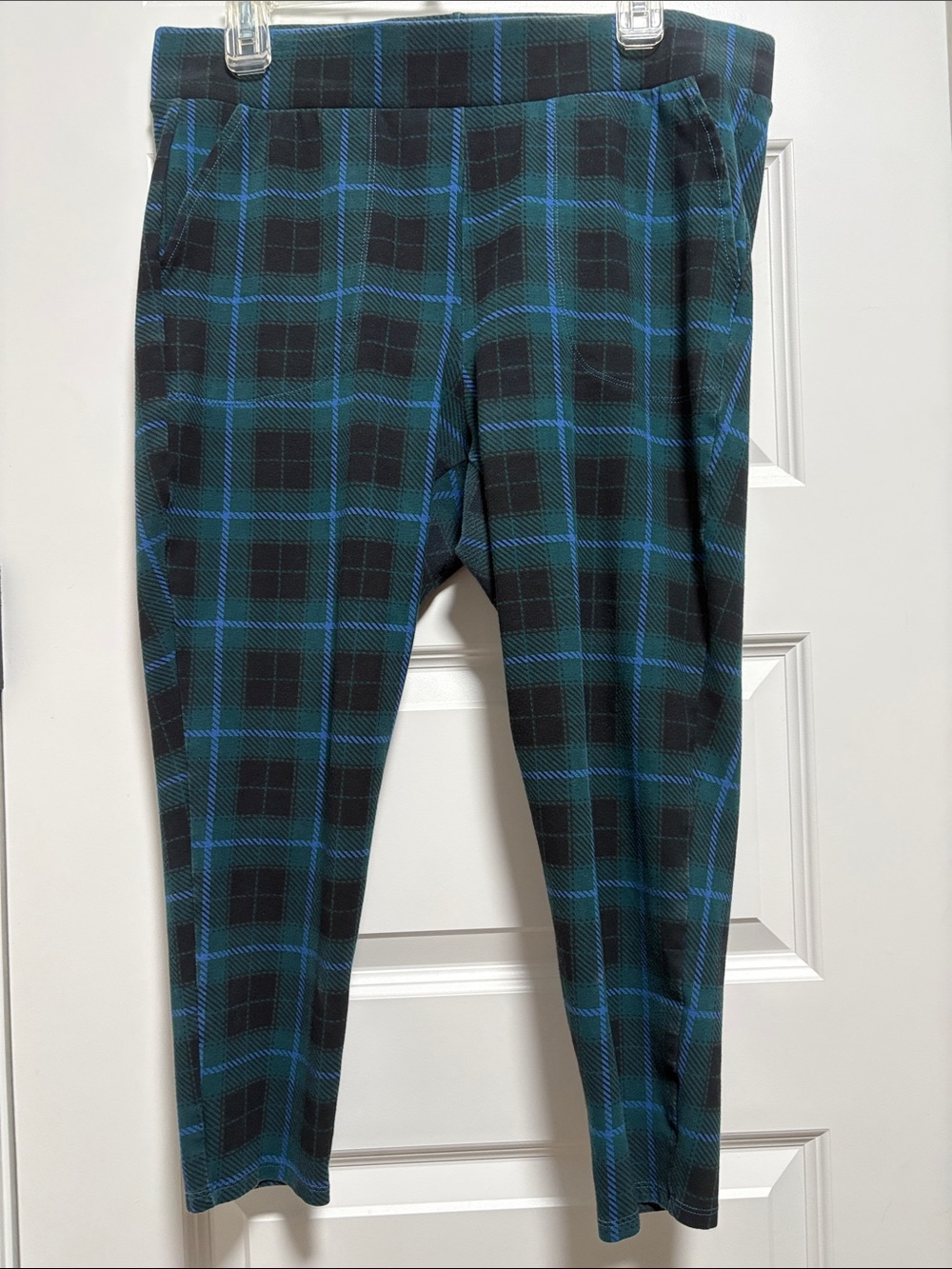 Torrid Plaid Stretch Leggings - Black & Teal